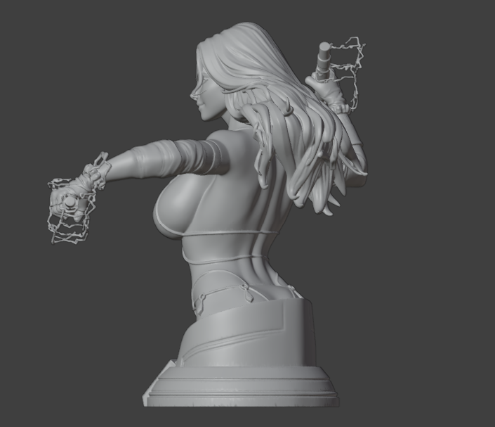 Buste de Black Widow (75 mm à 500 mm) - Non assemblé/Non peint/Impression 3D