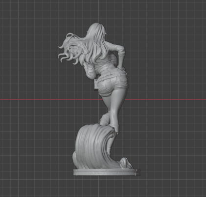 Nami Sculpture (75mm to 500mm) - Unassembled/Unpainted/3D Print