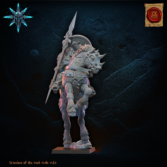 Barbarian Horsemen Hero with axe/spear - TTRPG - Wargaming - Dungeons and Dragons