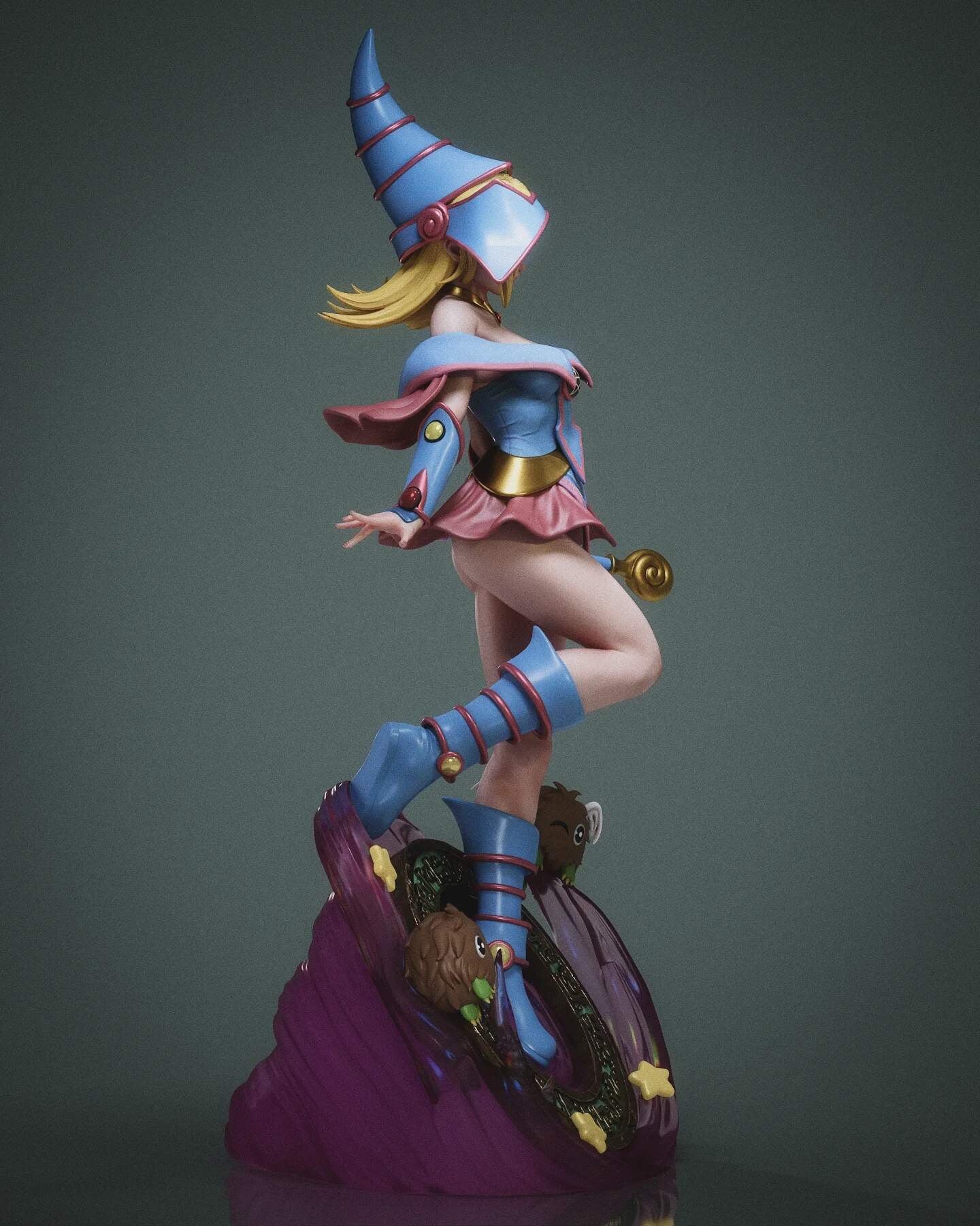 Dark Magician Girl Sculpture (75mm to 500mm) - Unassembled/Unpainted/3D Print