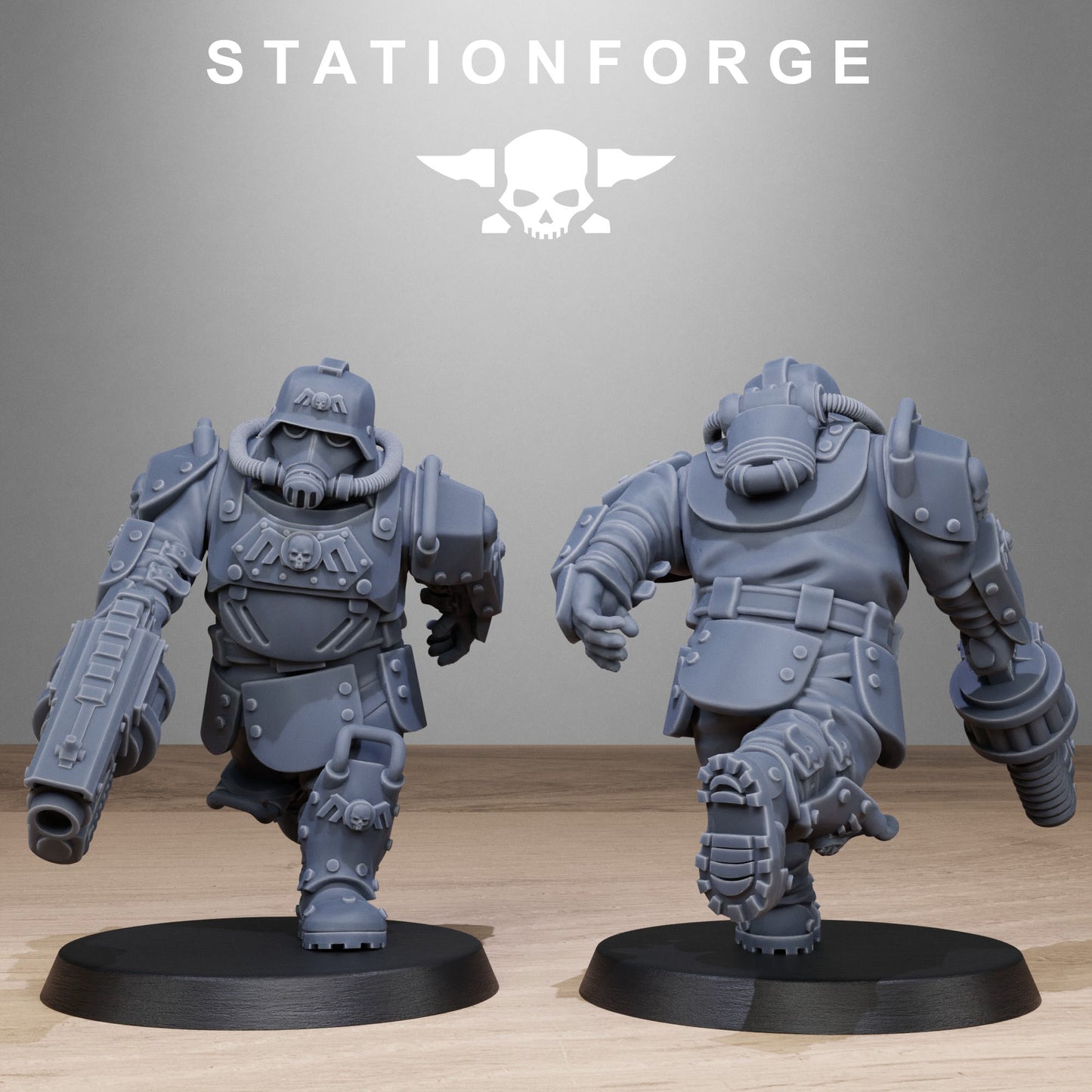 GrimGuard Armored Mutants (x10) - TTRPG - Wargaming - Sci-Fi - Grimdark