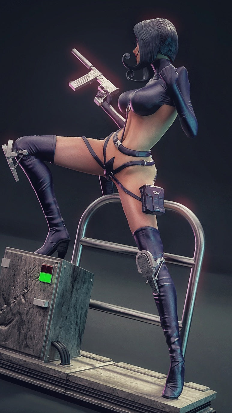 Aeon Flux Sculpture (75mm to 500mm) - Unassembled/Unpainted/3D Print