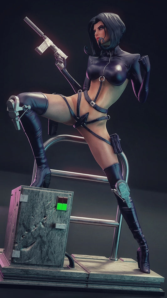 Aeon Flux Sculpture (75mm to 500mm) - Unassembled/Unpainted/3D Print
