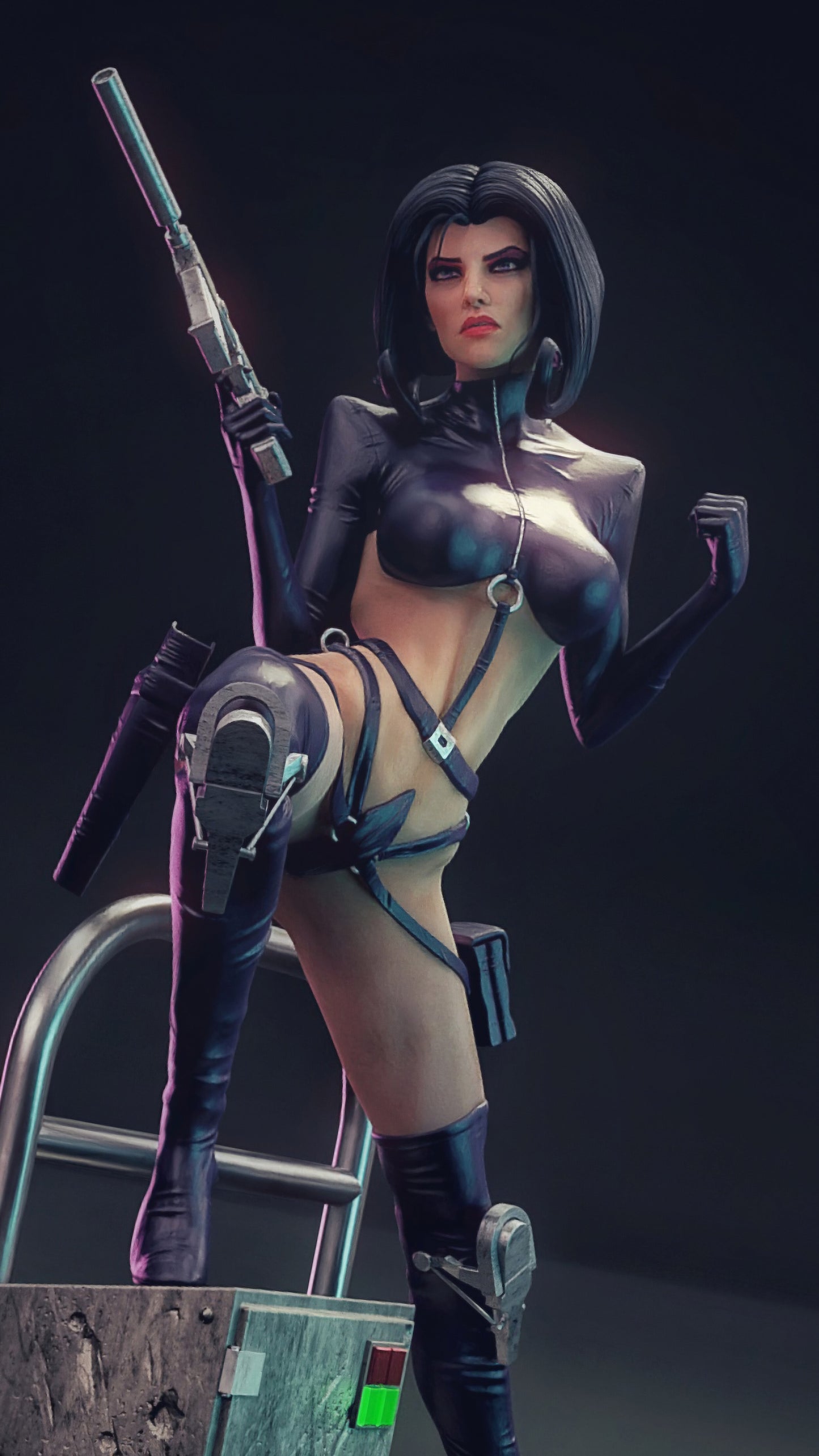 Aeon Flux Sculpture (75mm to 500mm) - Unassembled/Unpainted/3D Print