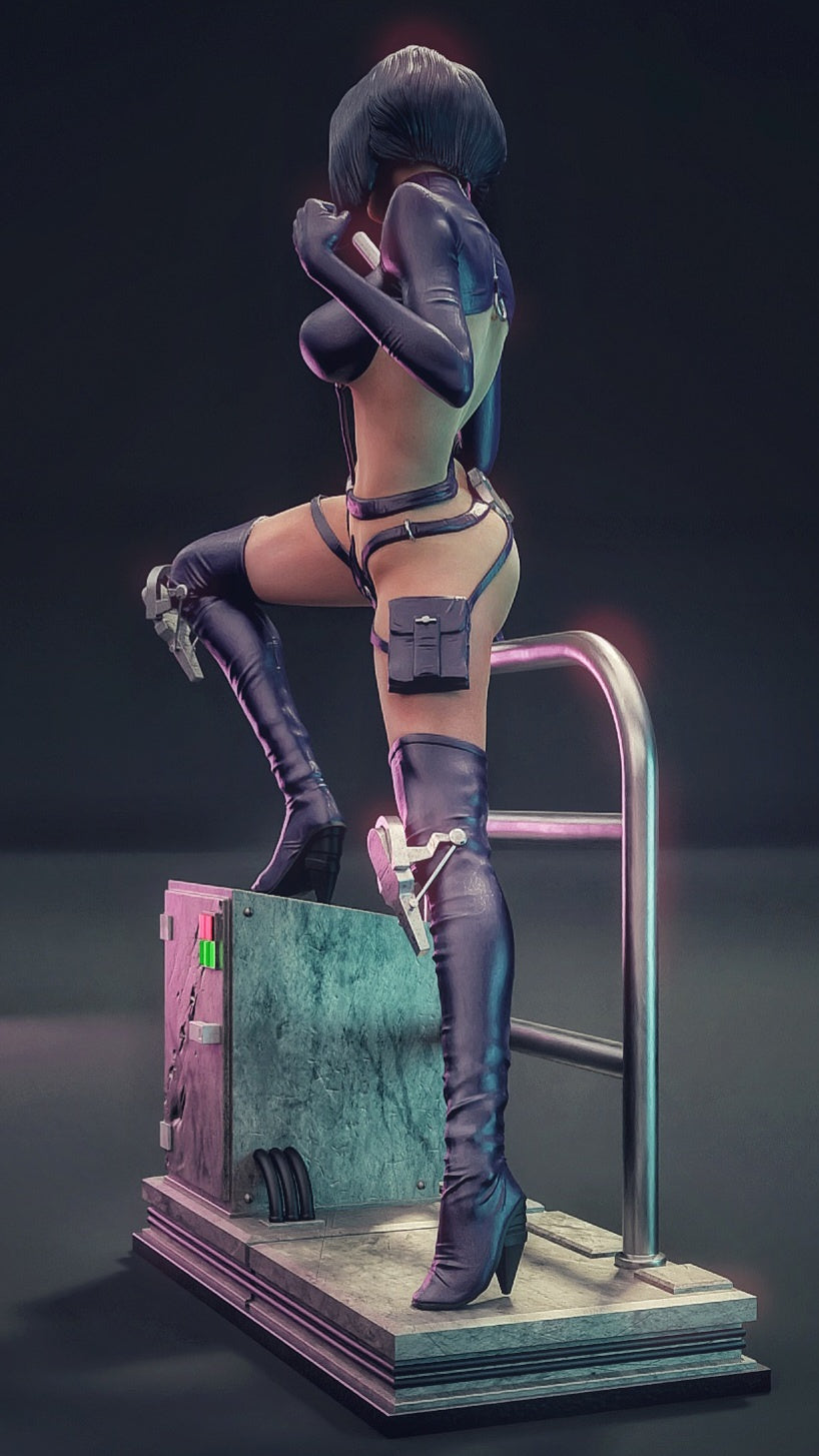 Aeon Flux Sculpture (75mm to 500mm) - Unassembled/Unpainted/3D Print