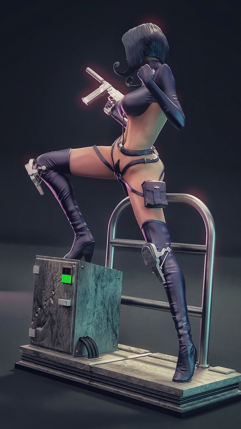 Aeon Flux Sculpture (75mm to 500mm) - Unassembled/Unpainted/3D Print