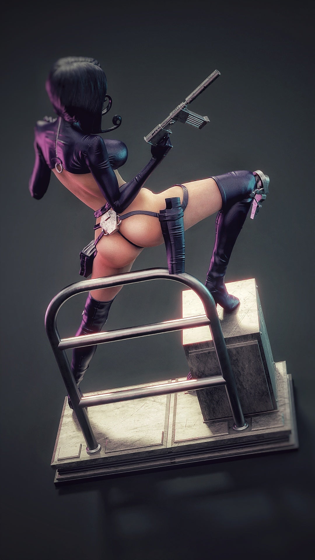 Aeon Flux Sculpture (75mm to 500mm) - Unassembled/Unpainted/3D Print