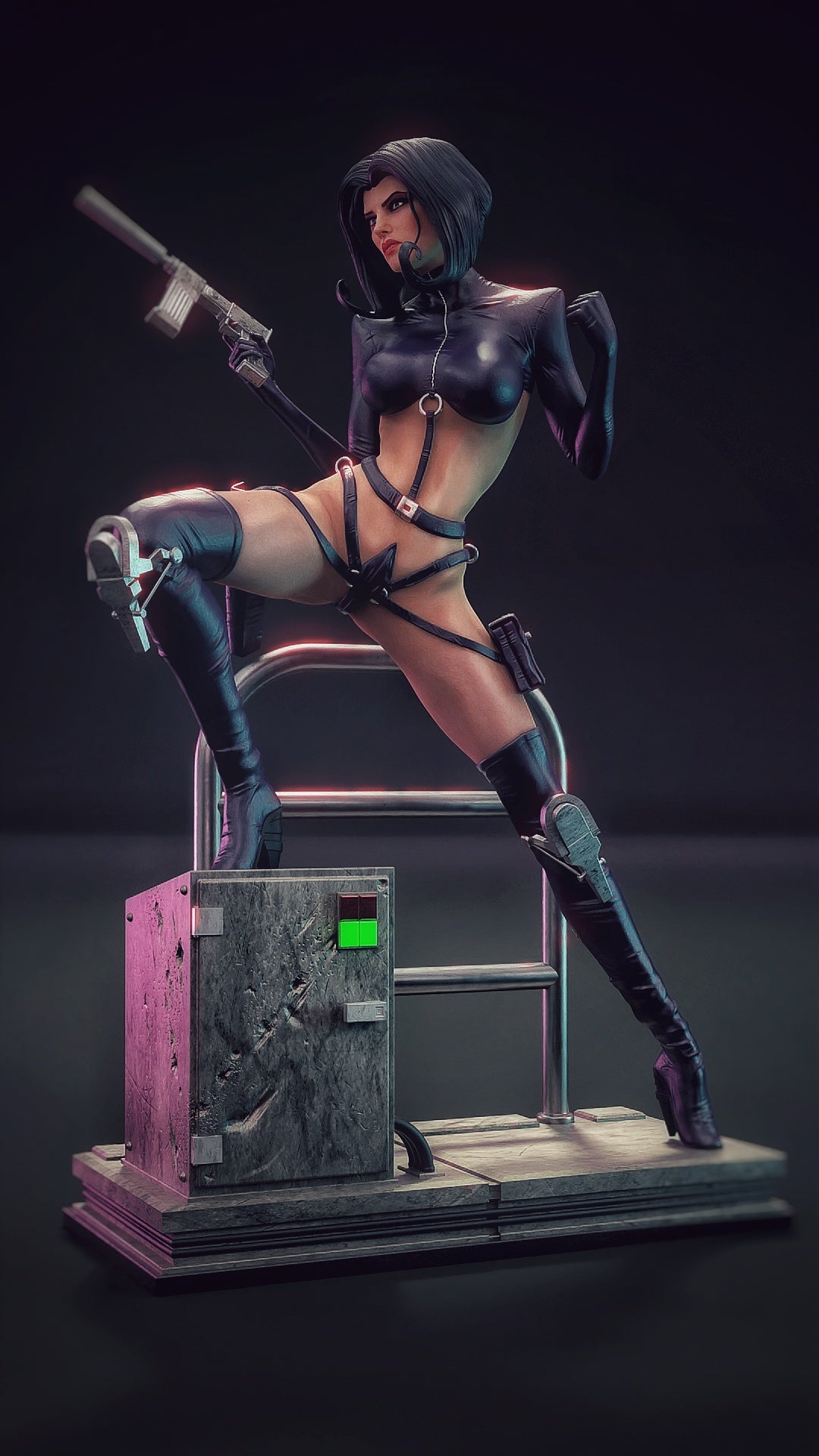 Aeon Flux Sculpture (75mm to 500mm) - Unassembled/Unpainted/3D Print