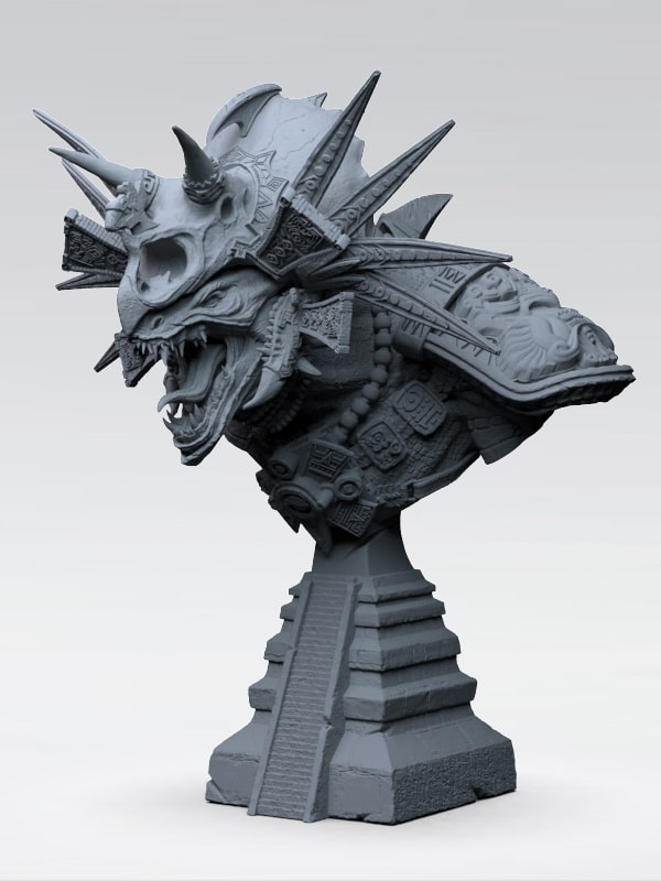 AZUL’ANOK LOYAL-BEYOND-DEATH - Bust - by 3DartDigital- Tabletop RPG Miniature - Roleplaying 3D Printed Fantasy Mini