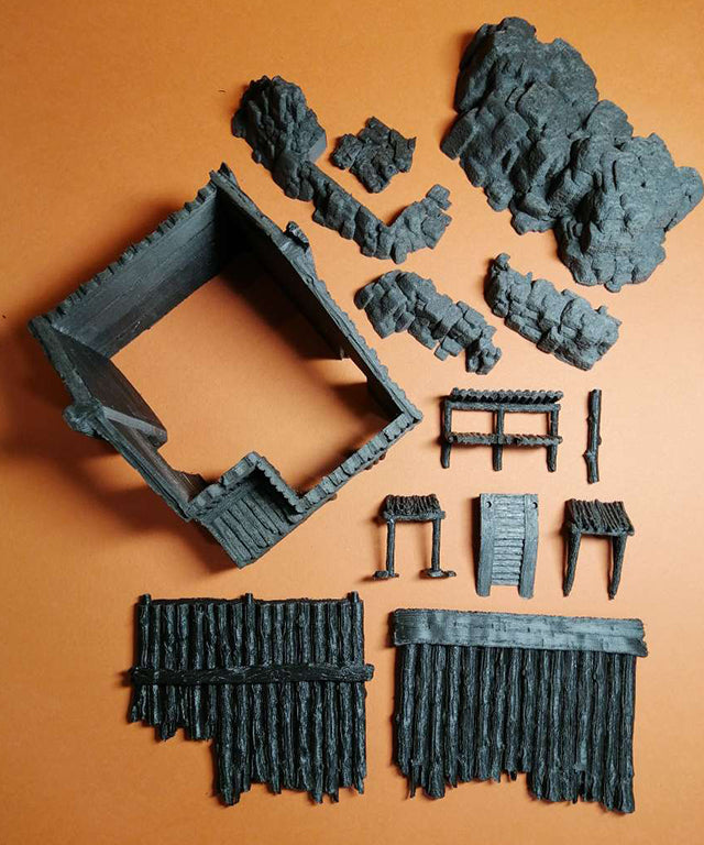 Abandoned Farmstead - Scatter Terrain - by 3dartDigital - Tabletop RPG Miniature - Roleplaying 3D Printed Fantasy Mini