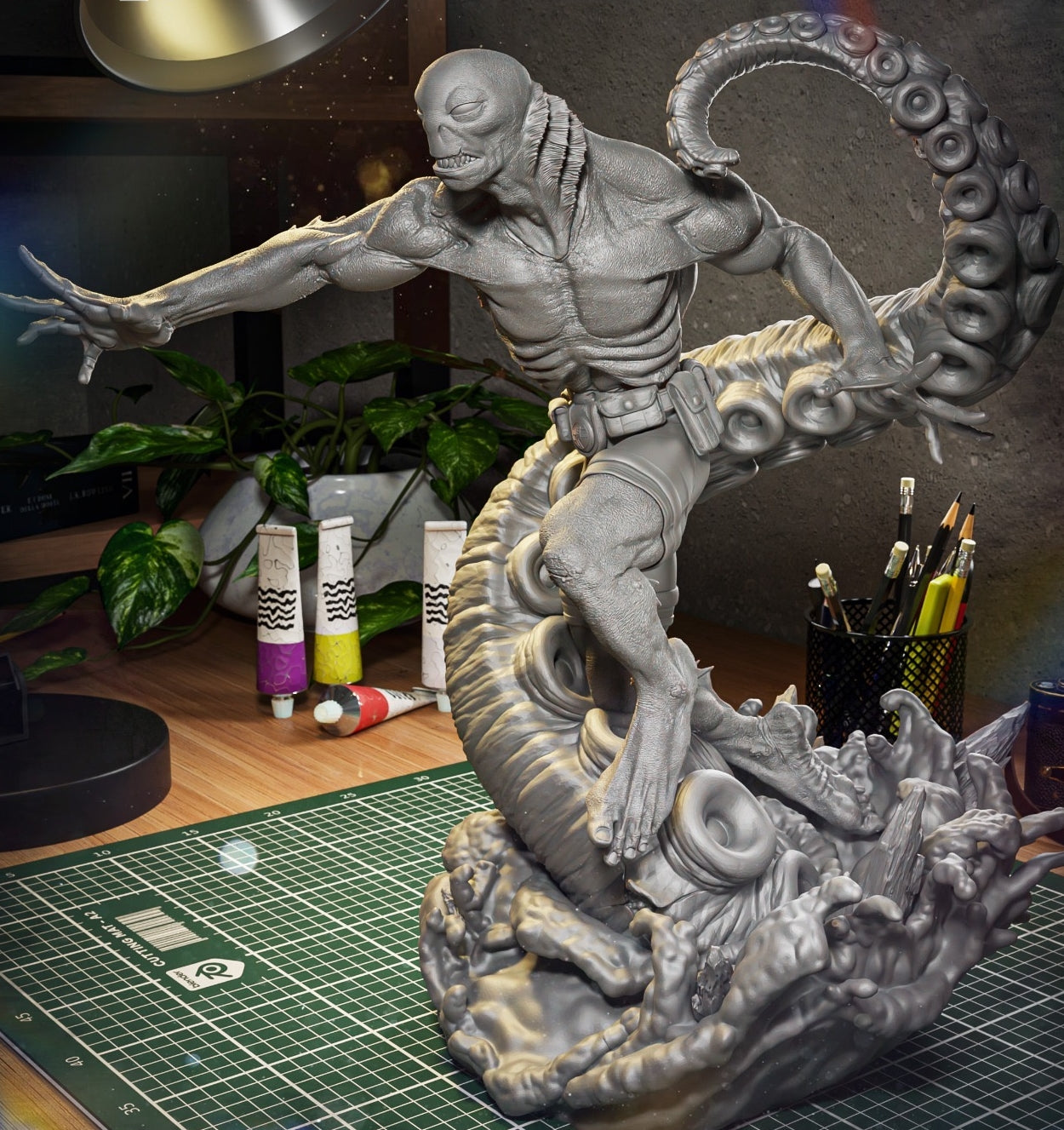 Abe Sapien Sculpture (75mm to 500mm)  - Unassembled/Unpainted/3D Print