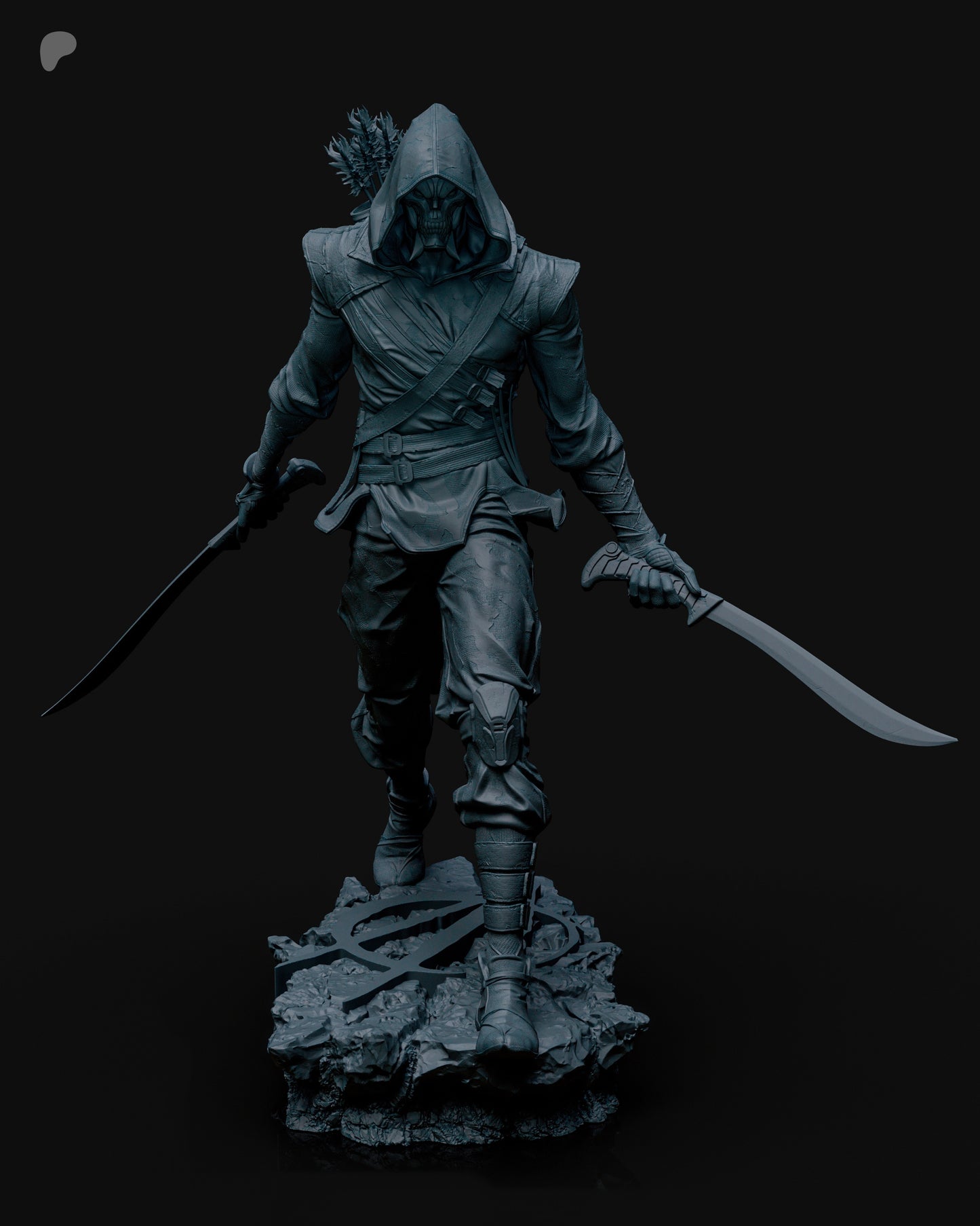 Absolute Green Arrow Sculpture (75mm to 500mm) - Unassembled/Unpainted/3D Print