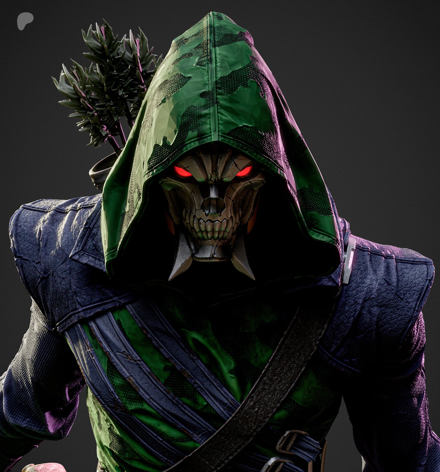 Absolute Green Arrow Sculpture (75mm to 500mm) - Unassembled/Unpainted/3D Print