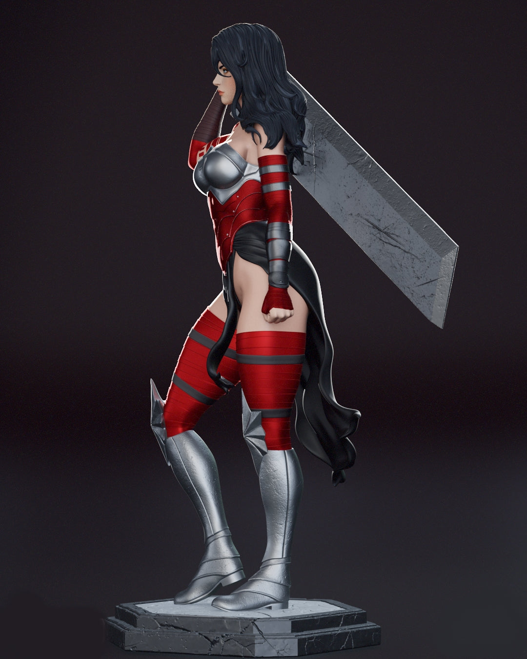 Absolute Wonder Woman Sculpture (75mm to 500mm) - Unassembled/Unpainted/3D Print