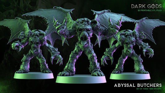 Abyssal Butchers - Void Knights - by Dark Gods- Tabletop RPG Miniature - Roleplaying 3D Printed Fantasy Mini