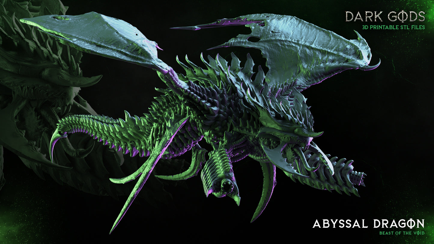 Abyssal Dragon - by Dark Gods- Tabletop RPG Miniature - Roleplaying 3D Printed Fantasy Mini