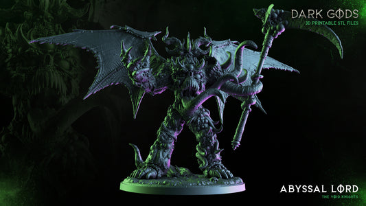 Abyssal Lord - The Void Knights - by Dark Gods- Tabletop RPG Miniature - Roleplaying 3D Printed Fantasy Mini