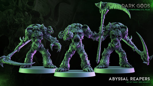 Abyssal Reapers - Void Knights - by Dark Gods- Tabletop RPG Miniature - Roleplaying 3D Printed Fantasy Mini