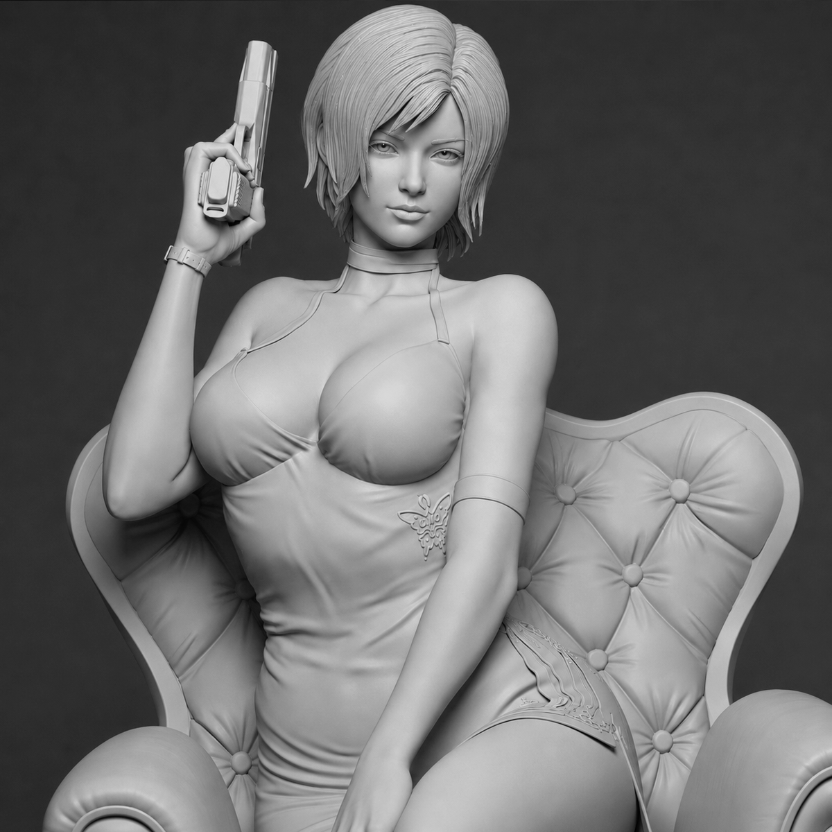 Ava Wong Sculpture (75mm to 500mm) - Unassembled/Unpainted/3D Print