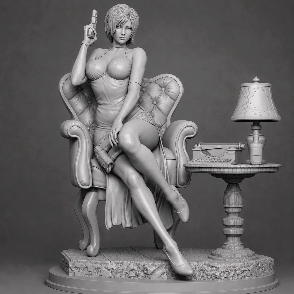 Ava Wong Sculpture (75mm to 500mm) - Unassembled/Unpainted/3D Print