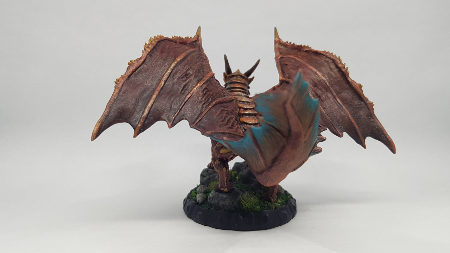 Adult Copper Dragon - by Cursed Forge - Tabletop RPG Miniature - Roleplaying 3D Printed Fantasy Mini