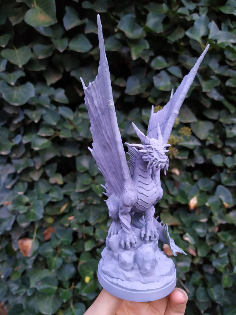 Adult Gold Dragon - RPG Miniatures - by Cursed Forge - Tabletop RPG Miniature - Roleplaying 3D Printed Fantasy Mini