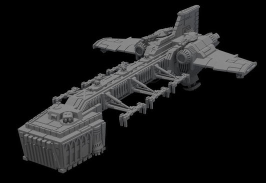 Landing Craft - Compatible with Warhammer 40K - by Dungeons and Dragon - Tabletop RPG Miniature - Roleplaying 3D Printed Fantasy Mini