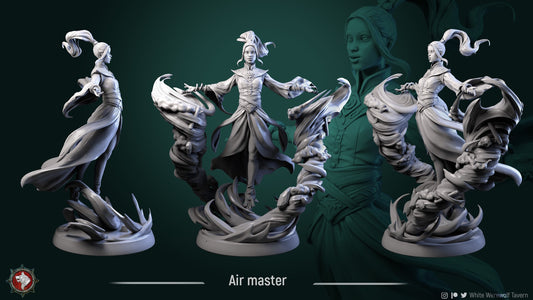 Mage - Air Master - by White Wolf Tavern - Tabletop RPG Miniature - Roleplaying 3D Printed Fantasy Mini