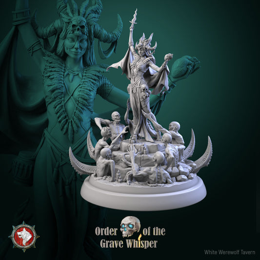 Al-Rah the Last Breath - Necromancer - by White Wolf Tavern - Tabletop RPG Miniature - Roleplaying 3D Printed Fantasy Mini