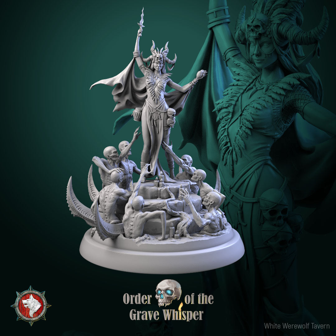 Al-Rah the Last Breath - Necromancer - by White Wolf Tavern - Tabletop RPG Miniature - Roleplaying 3D Printed Fantasy Mini