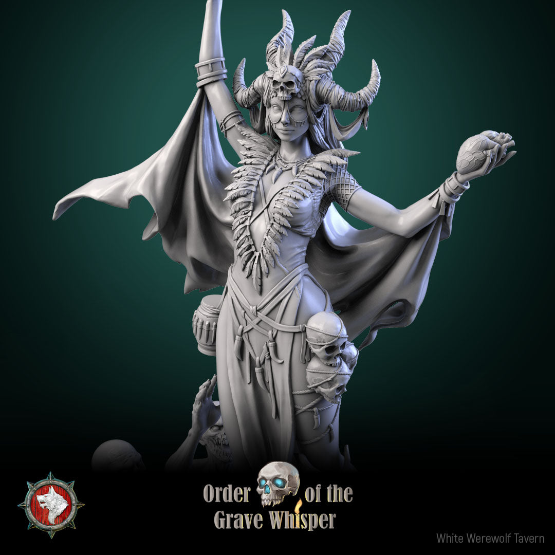 Al-Rah the Last Breath - Necromancer - by White Wolf Tavern - Tabletop RPG Miniature - Roleplaying 3D Printed Fantasy Mini