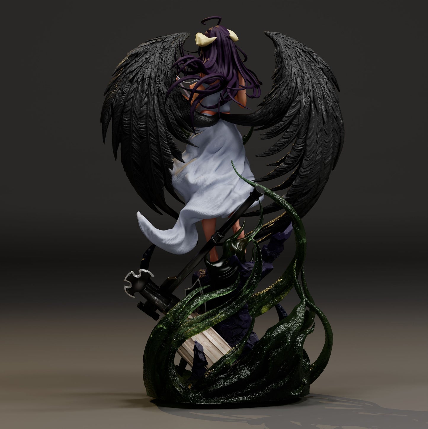 Albedo NSFW Sculpture (75mm to 500mm) - Unassembled/Unpainted/3D Print