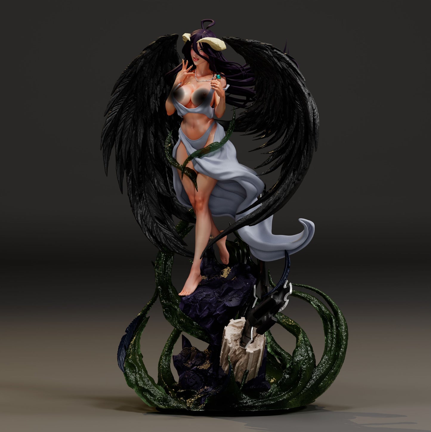 Albedo NSFW Sculpture (75mm to 500mm) - Unassembled/Unpainted/3D Print