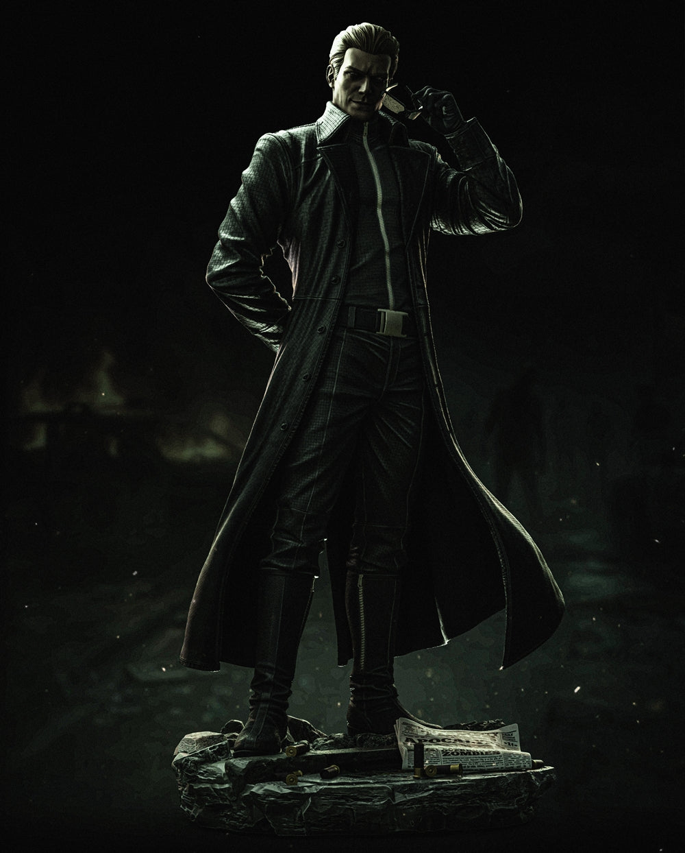 Albert Wesker Sculpture (75mm to 500mm) - Unassembled/Unpainted/3D Print
