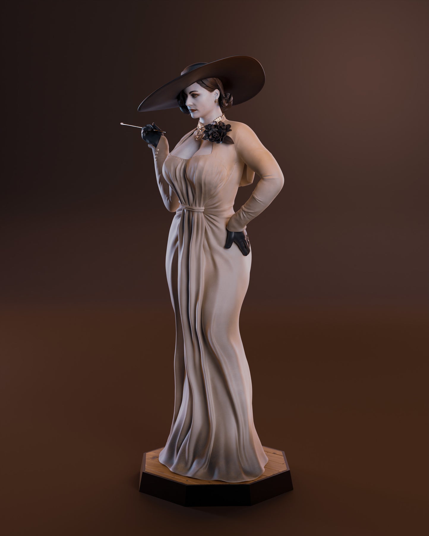 Alcina Dimitrescu Sculpture (75mm to 500mm) - Unassembled/Unpainted/3D Print