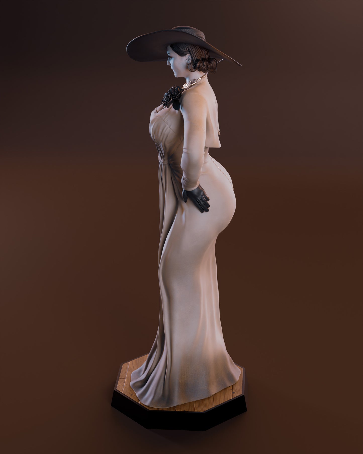 Alcina Dimitrescu Sculpture (75mm to 500mm) - Unassembled/Unpainted/3D Print