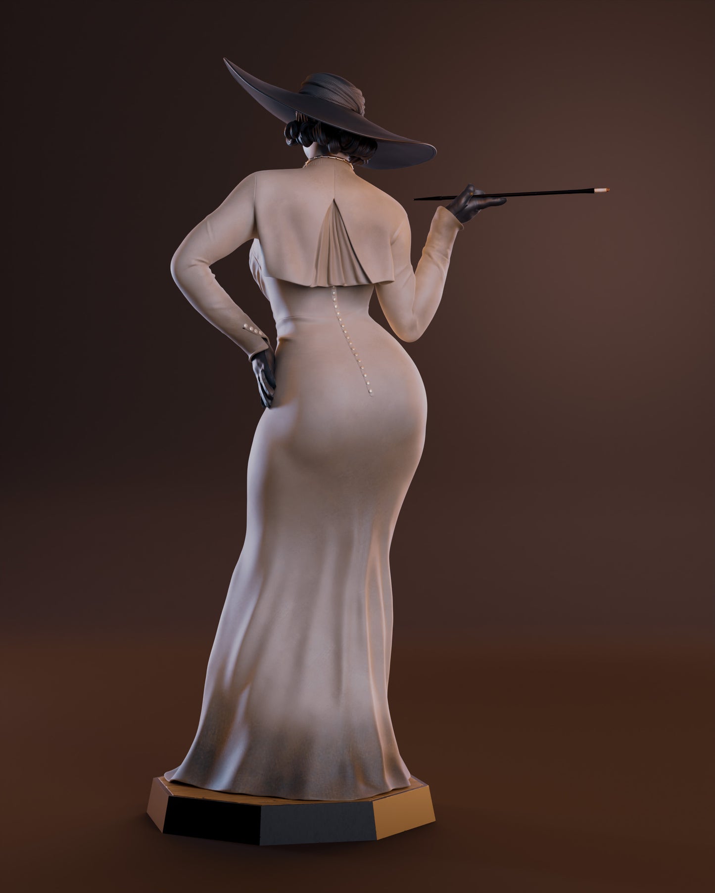 Alcina Dimitrescu Sculpture (75mm to 500mm) - Unassembled/Unpainted/3D Print