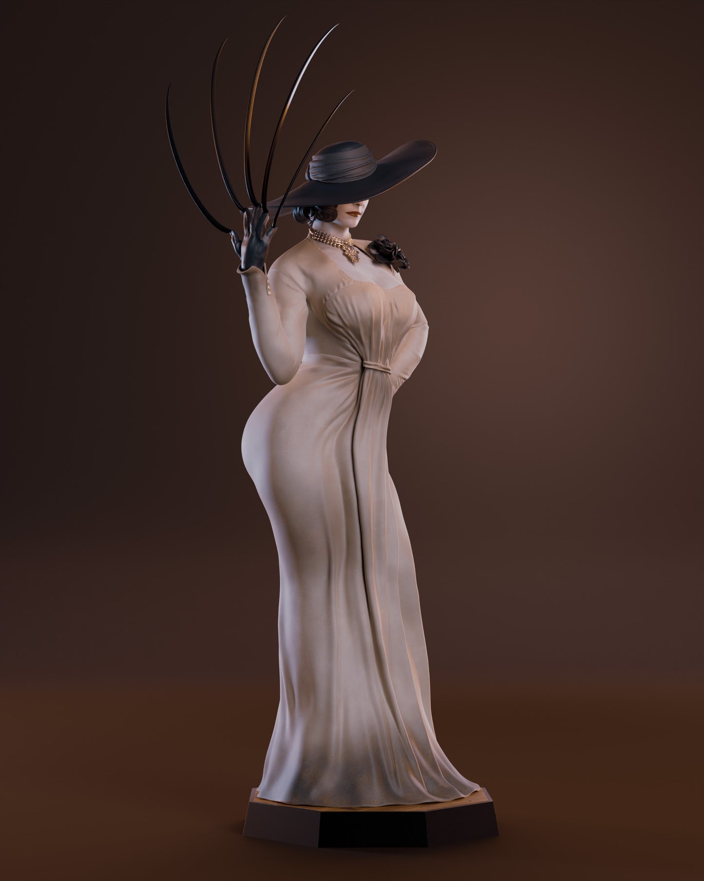 Alcina Dimitrescu Sculpture (75mm to 500mm) - Unassembled/Unpainted/3D Print
