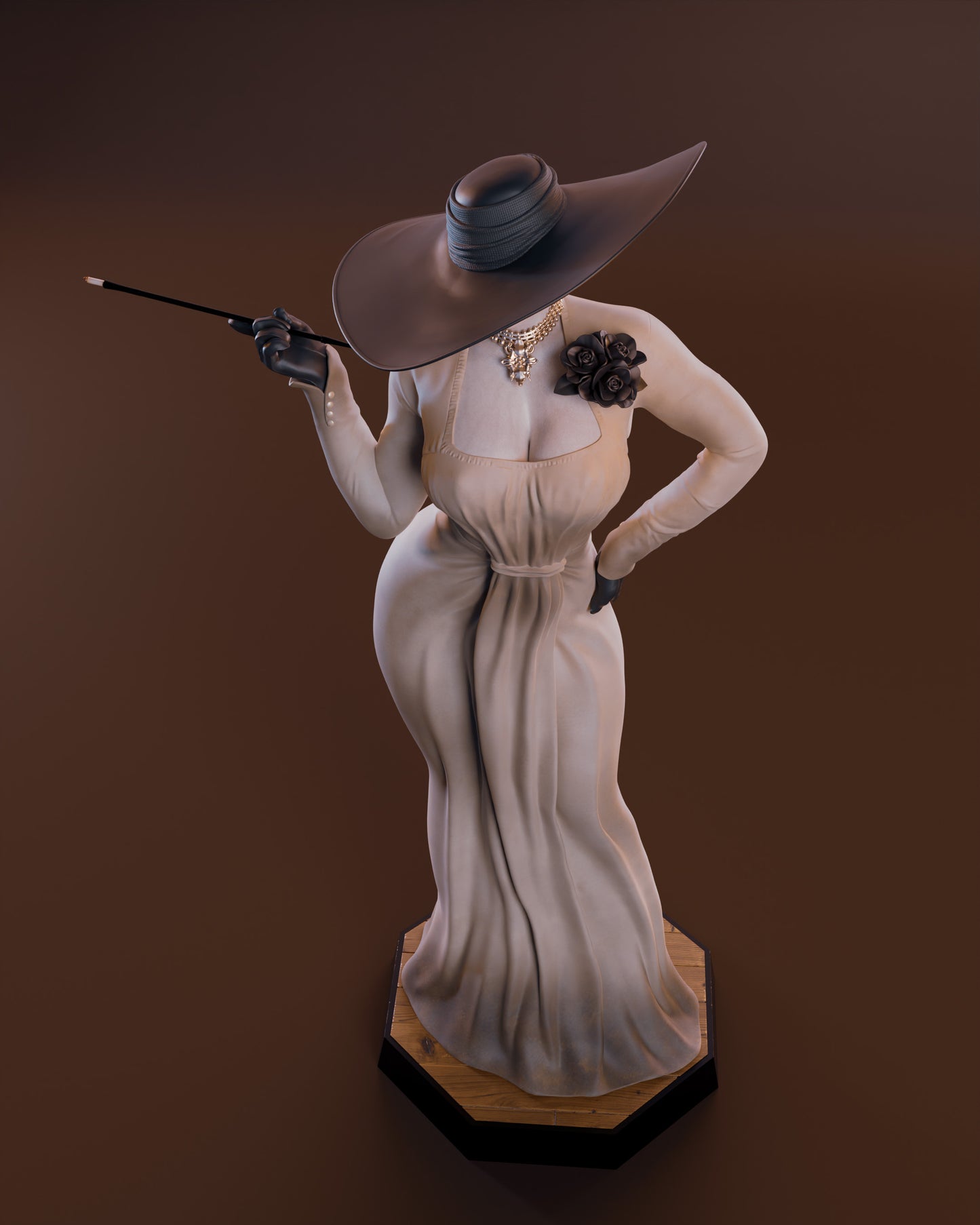 Alcina Dimitrescu Sculpture (75mm to 500mm) - Unassembled/Unpainted/3D Print