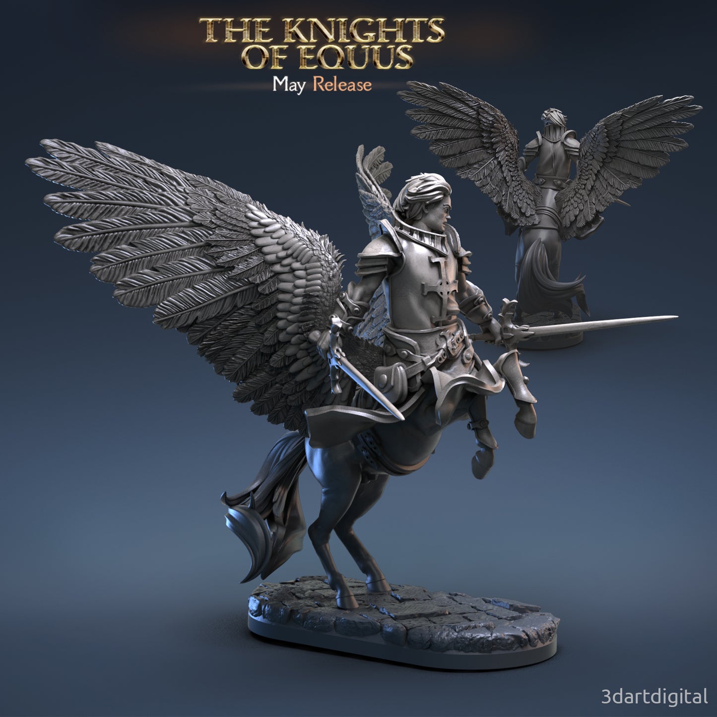 Centaur - Alexios Wingblade - by 3dartDigital - Tabletop RPG Miniature - Roleplaying 3D Printed Fantasy Mini