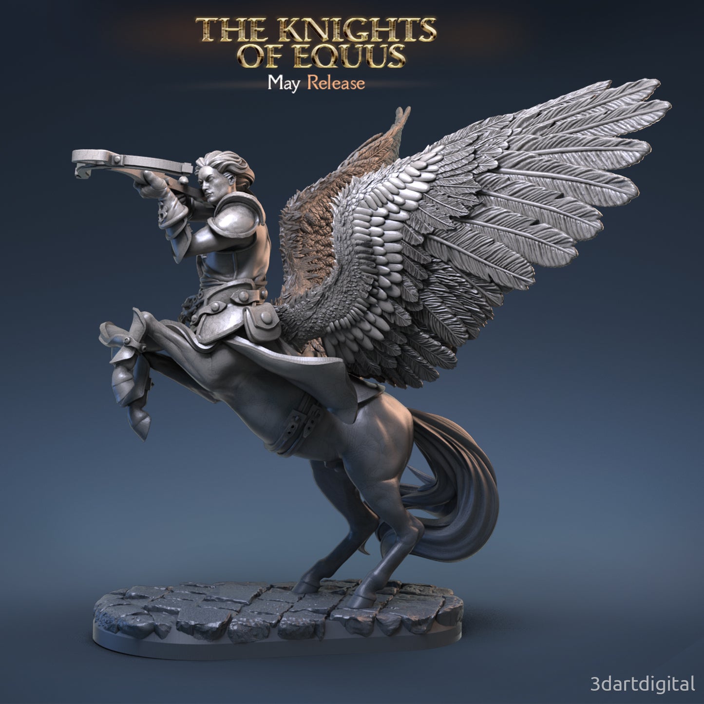 Centaur - Alexios Wingblade - by 3dartDigital - Tabletop RPG Miniature - Roleplaying 3D Printed Fantasy Mini