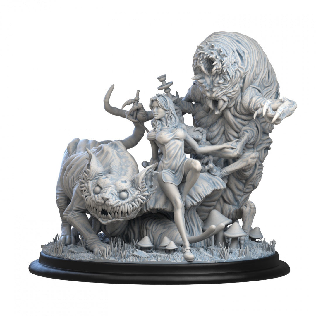 Alice in Creepyland - Diorama - by Siryll Miniatures - Tabletop RPG Miniature - Roleplaying 3D Printed Fantasy Mini