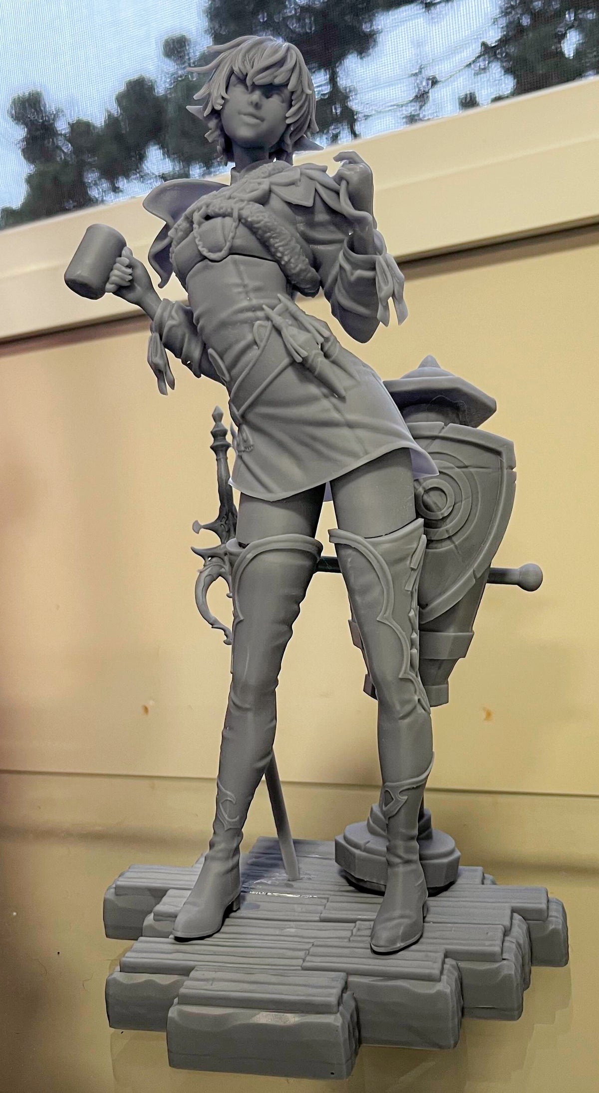 Sculpture d'Alisaie Leveilleur (75 mm à 500 mm) - Non assemblée/Non peinte/Impression 3D