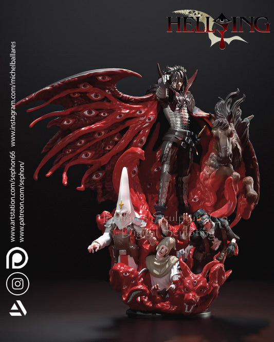 Alucard Hellsing Diorama - by Creative Geek - Tabletop RPG Miniature - Roleplaying 3D Printed Fantasy Mini