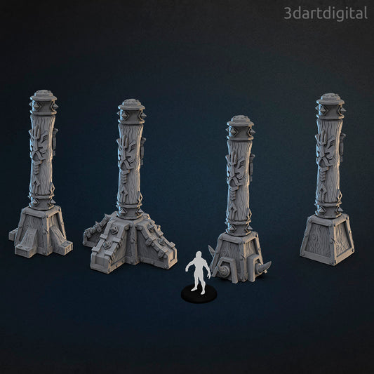 Ancestral Totems - Scatter Terrain - by 3dartDigital - Tabletop RPG Miniature - Roleplaying 3D Printed Fantasy Mini