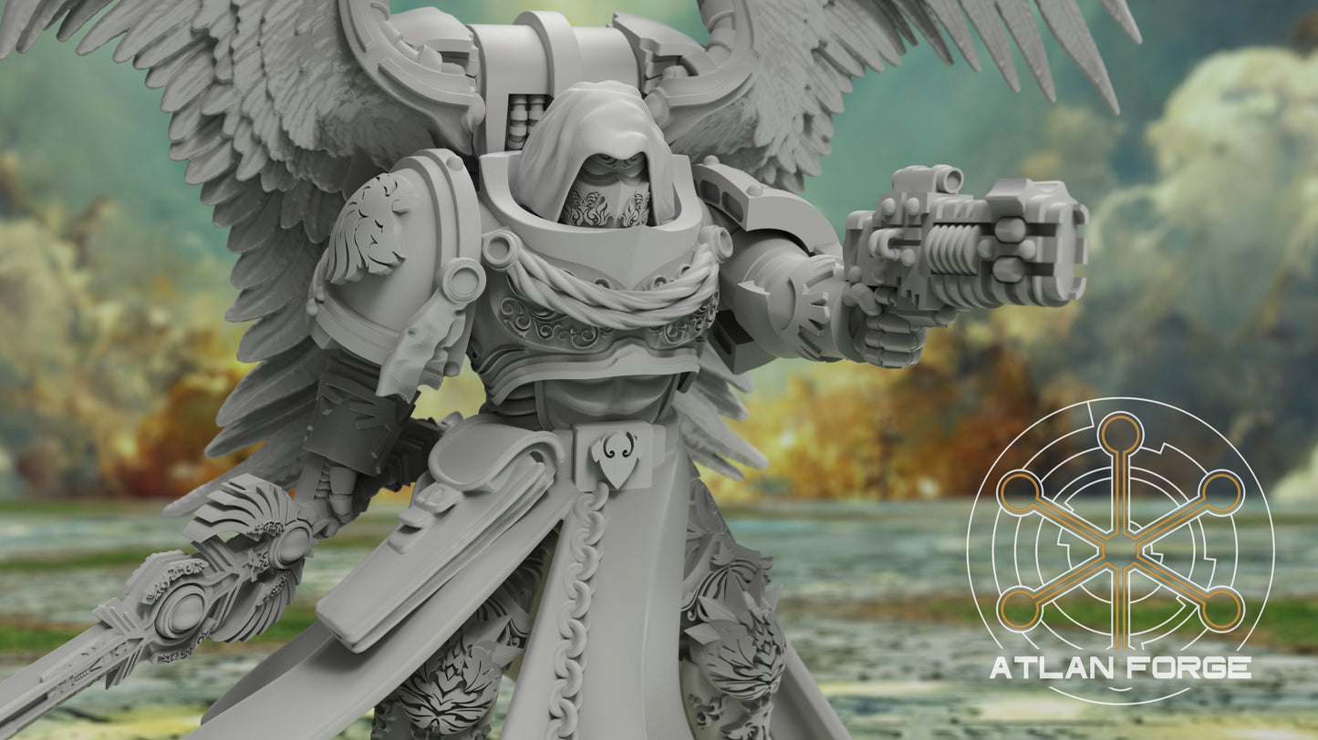 Angelic Veterans - Compatible with Warhammer 40K - by Atlan Forge - Tabletop RPG Miniature - Roleplaying 3D Printed Fantasy Mini