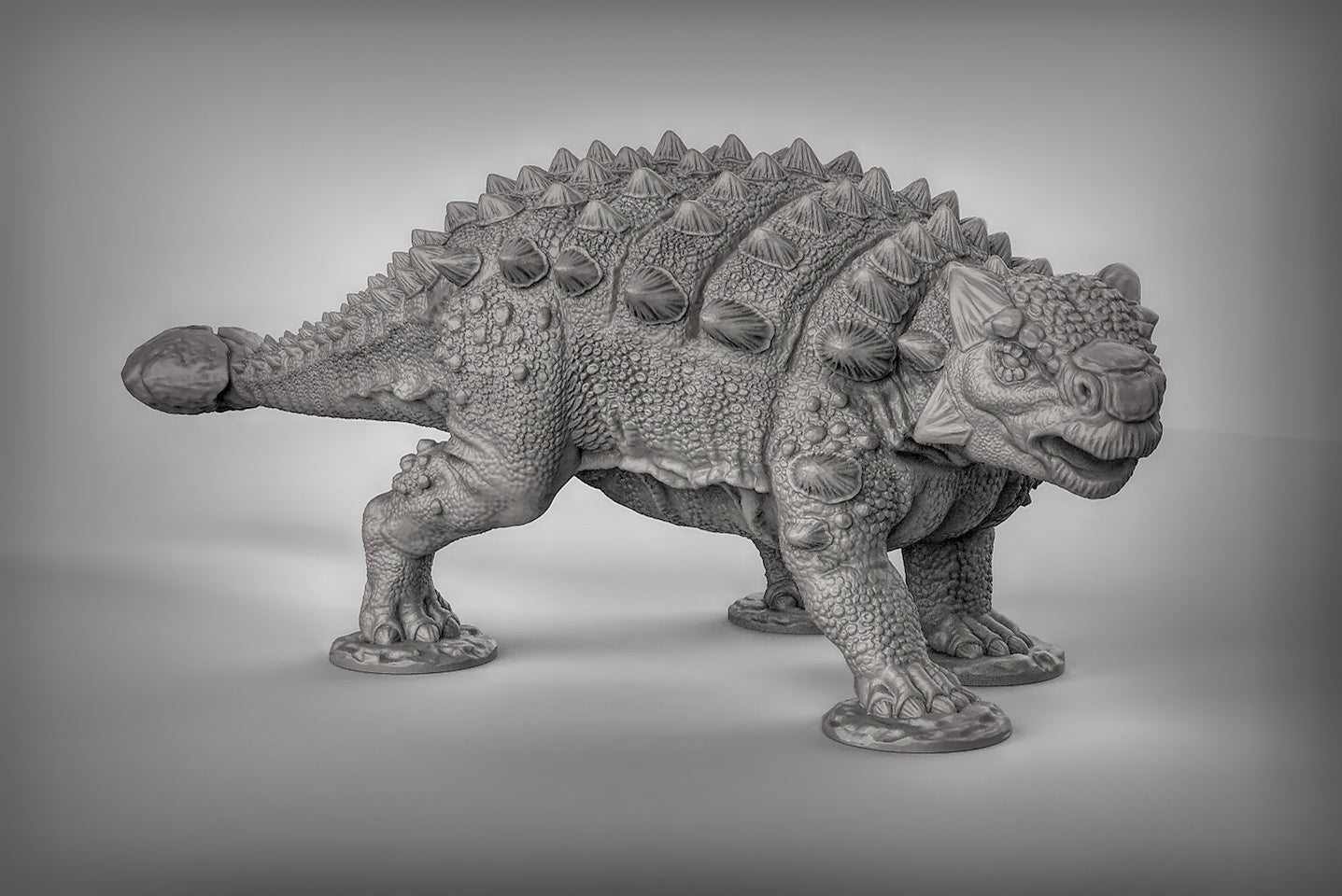 Ankylosaurus - Dungeons and Dragons - by Duncan Shadows - Tabletop RPG Miniature - Roleplaying 3D Printed Fantasy Mini