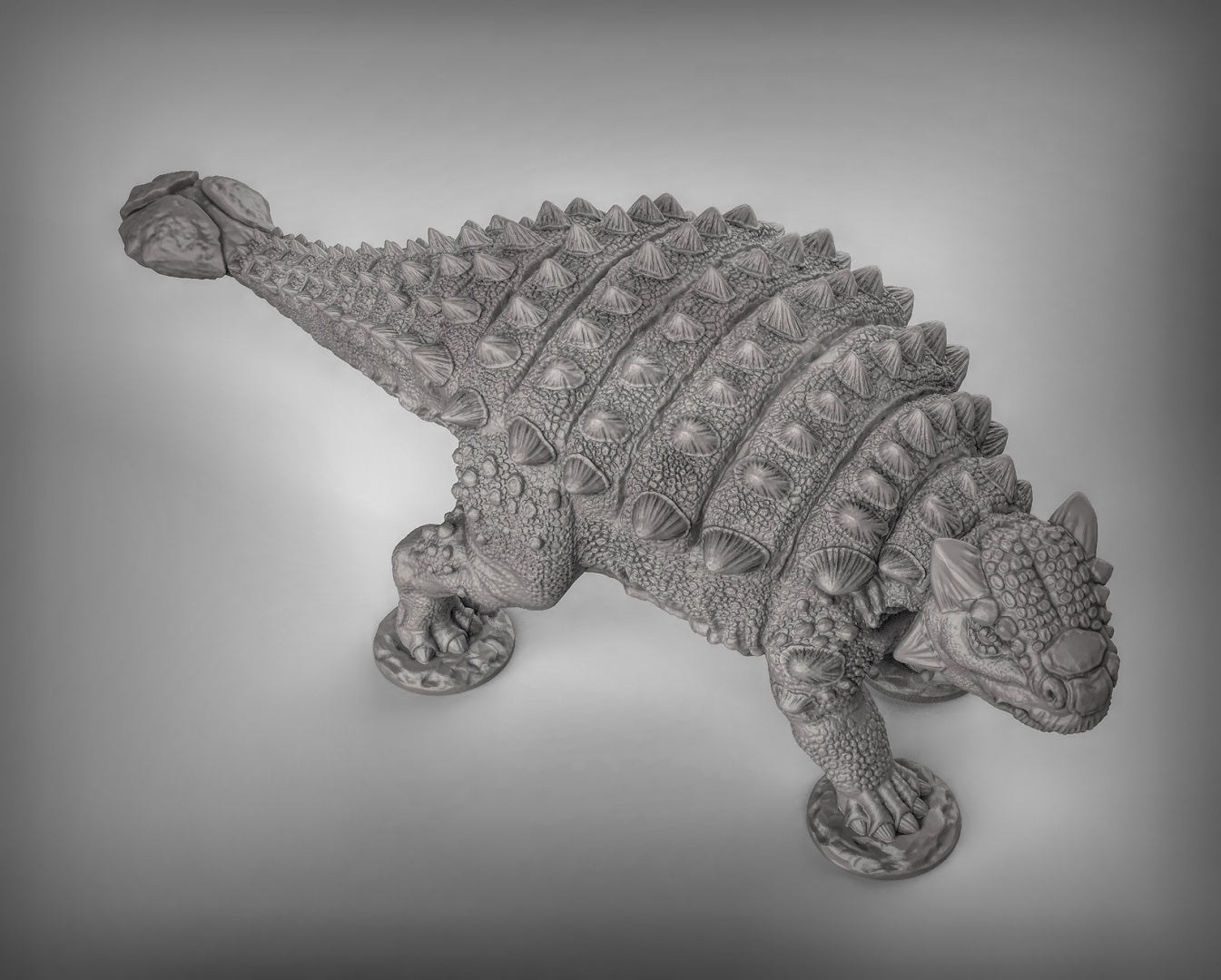 Ankylosaurus - Dungeons and Dragons - by Duncan Shadows - Tabletop RPG Miniature - Roleplaying 3D Printed Fantasy Mini