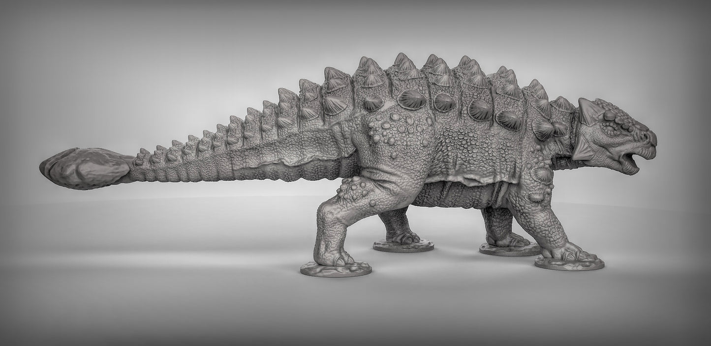 Ankylosaurus - Dungeons and Dragons - by Duncan Shadows - Tabletop RPG Miniature - Roleplaying 3D Printed Fantasy Mini