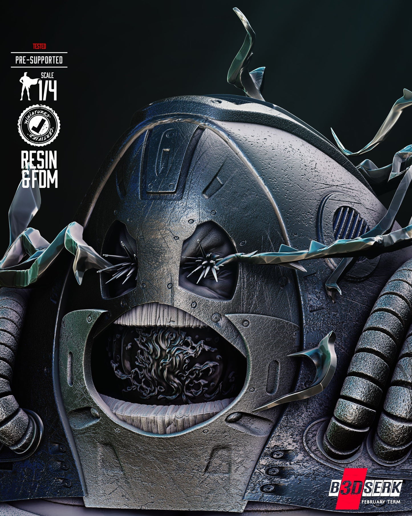 Antimonitor Bust - DC Universe - Villain - by B3Dserk Studion - Tabletop RPG Miniature - Roleplaying 3D Printed Fantasy Mini
